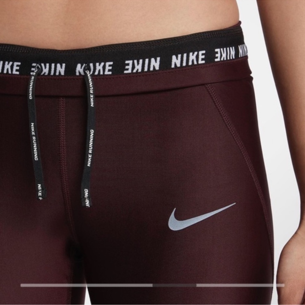 Nike burgundy high-waisted leggings #fitness - Picture 2 of 10
